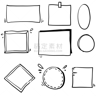 边框,简单,矢量,手,方形画幅,形状,绘画插图,设计,布置