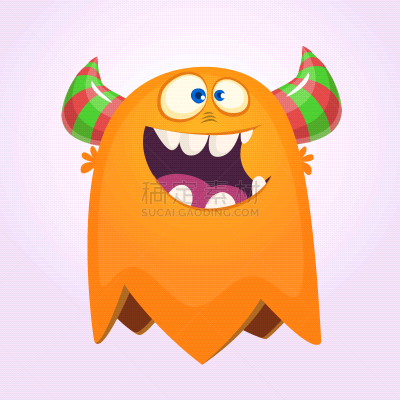可爱的,怪物,卡通,十月,怪异,魔鬼,动物,面部表情,恶魔