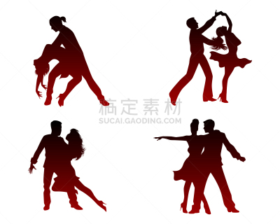 舞蹈,双亲家庭,四个人,白色,红色,人,男人,热情,爱