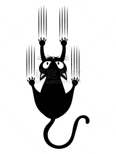 猫,墙,黑色,可爱的,传统,脉搏图,野生动物,剪影,抓