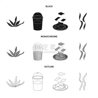 海洋,蛋白质,符号,饮料,蔬菜,素食,清新,食品,设计,布置