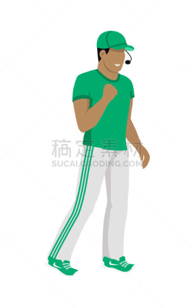 绿色,卡通,厨师服,裁判,计算机图标,白色,制服,白色背景,法官,图像