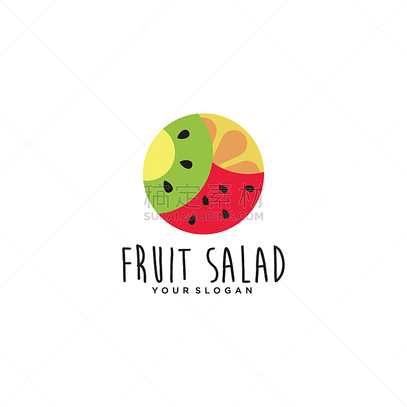 logo a fruit salad concept in healthy food