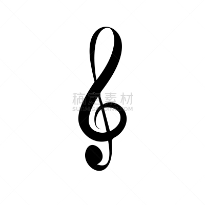 绘画插图,音符,矢量,清新,背景分离,调号,模板,现代,弯曲,唱