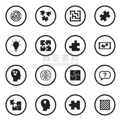 圆形,谜题游戏,矢量,绘画插图,计算机图标,黑色,扁平化设计,迷宫游戏,部分,休闲游戏