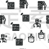 商店扒手,矢量,四方连续纹样,商务,鞋子,传感器,细的,瓶子,大门,绘画插图