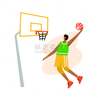 篮球运动,矢量,绘画插图,休闲游戏,运动,球,背景分离,儿童,球场,非洲人