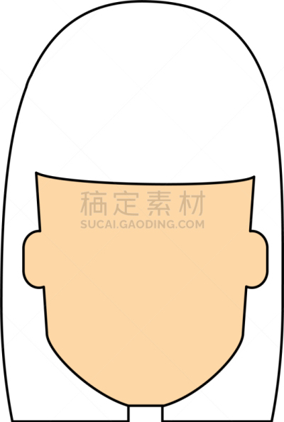 女人,空白的,卡通,矢量,商务,概念,肖像,图像,标志,剪影