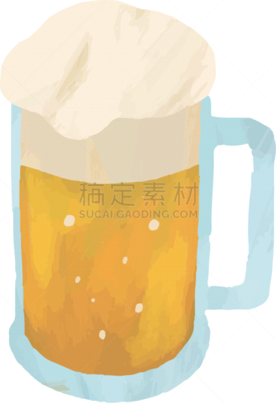 啤酒杯,绘画插图,插图画家,水彩画颜料,啤酒瓶,酒类商店,面包酵母粉,垂直画幅,饮食,陶质啤酒杯