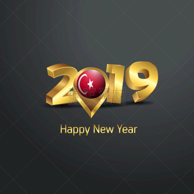 2019,字体,新年前夕,金色,火鸡,白色,国内著名景点,白昼,请柬,问候