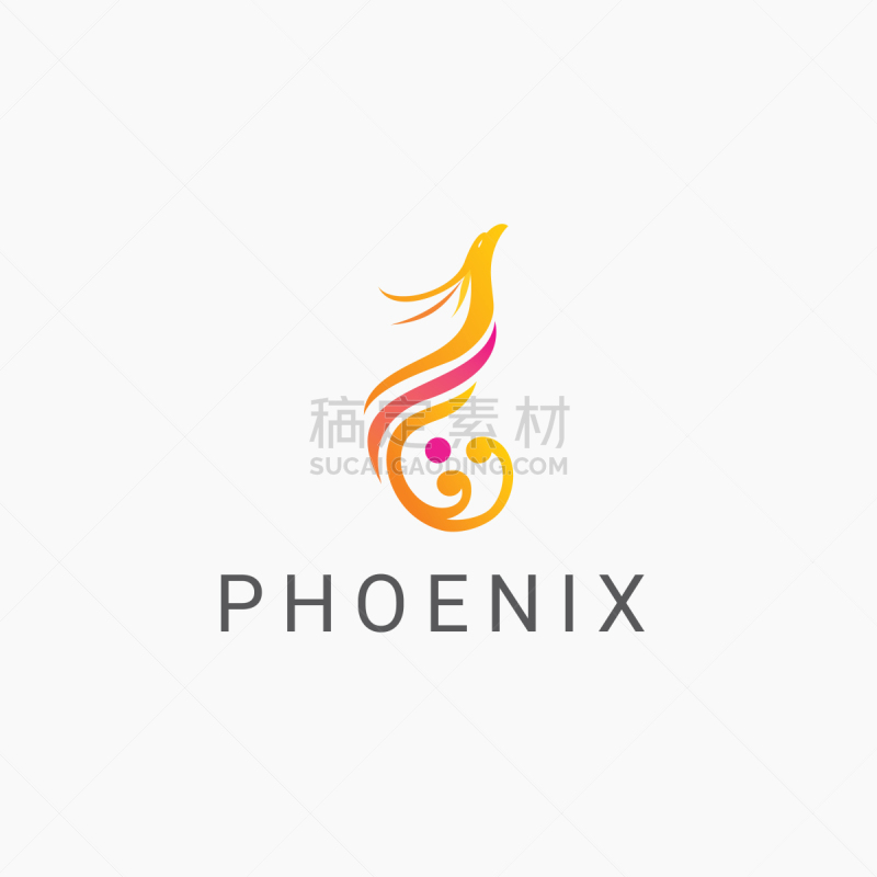 品牌名称,凤凰,商务,简单,模板,现代,鸟类