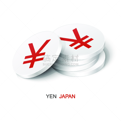 白色,代币,日元符号,商务,一个物体,台币,绘画插图,圆形,日本,银行业