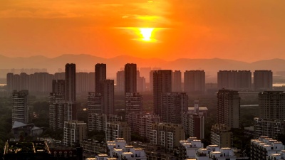 日落天空，延时摄影