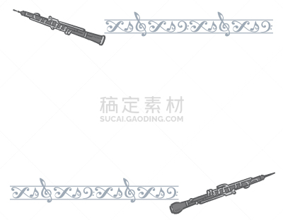 华丽的,边框,木管乐器,国境线,传统,管弦乐队,原音乐,低音谱号,复古风格,古董