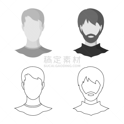 标志,设计师,分离着色,假发,男人,肖像,图像,摄影,布置,收集