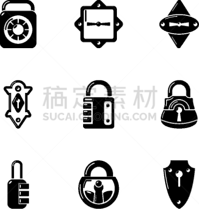 简单,时尚,计算机图标,商务,计算机,法官,纺织品,布置