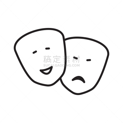 戏剧表演,面具,计算机图标,矢量,情感,幽默,背景分离,热情,面部表情,舞台