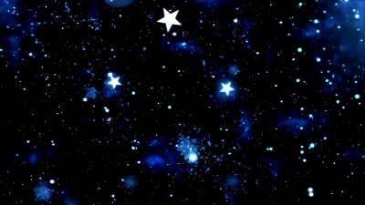 抽象星形，空间环蓝色