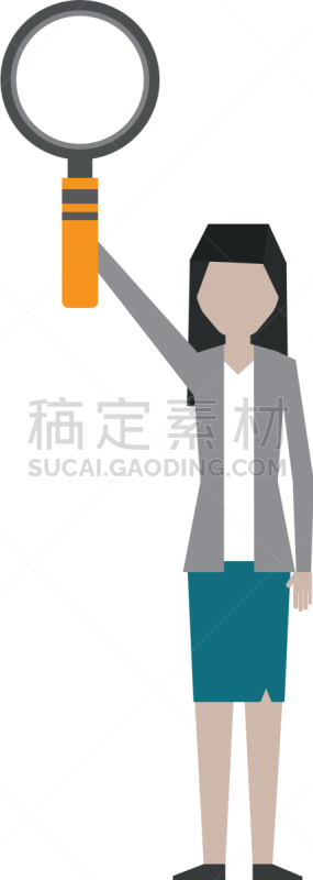 放大镜,手,女商人,女人,科学,商务,视力,探索,探险,研究