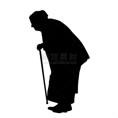 老年女人,手杖,分离着色,人,肢体缺损,图像,商店,女人,棍,剪影