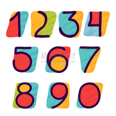 儿童,时尚,贴花,纸,数字,数字9,数字0,数字7,背景分离,数字1