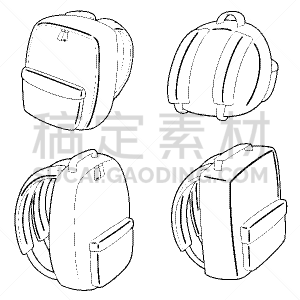 塑胶,聚酯,图像,矢量,包,布置,复古,离开,旅游,打包