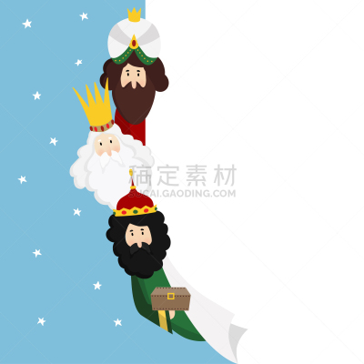 白茄子,东方三贤士,三个人,可爱的,请柬,一月,雪,问候