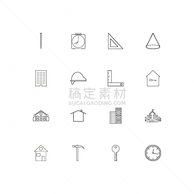 建筑业,直的,计算机图标,建筑外部,三角板,房屋,矢量,布置,树
