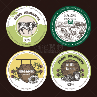 母牛,圆形,牧场,背景,标志,木制,野花,农业,杯,色板