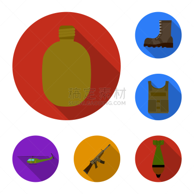 平坦的,计算机图标,分离着色,制服,防弹背心,汗衫,鞋子,收集
