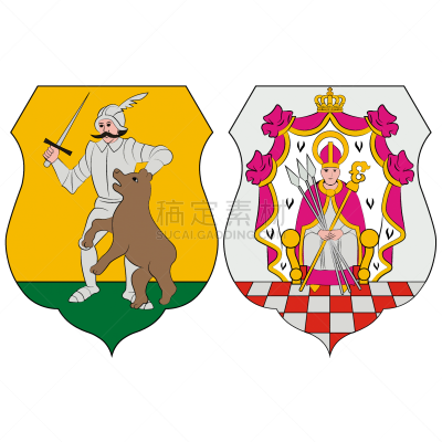 外套,艾斯特根,动物的臂,欧洲,国内著名景点,Debrecen,匈牙利,矢量