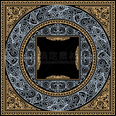 华丽的,贺卡,式样,纺织品,华贵,边框,复古风格,模板,现代,古董