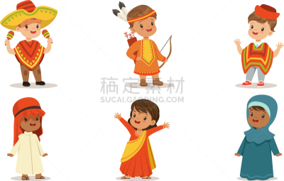 儿童,传统服装,反差,可爱的,阿拉伯人头巾,国内著名景点,传统,女人,发型