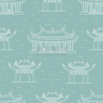 四方连续纹样,房屋,传统,铅笔,建筑业,手,古典风格,背景,纹理,草图