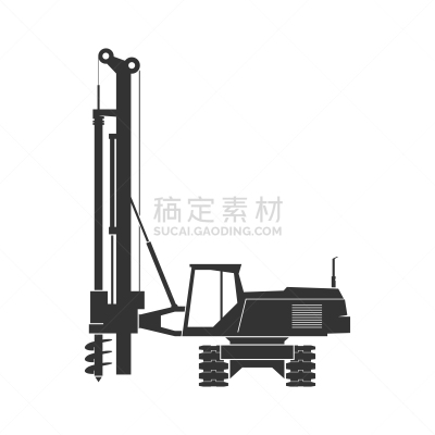 打桩机,背景分离,技术,毛虫,工程,建筑业,设备用品,堆土机,绘画插图,司机