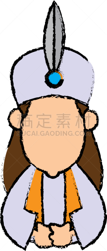可爱的,智慧,性格,卡通,耶稣降生,乳香,甜没药