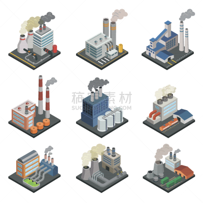 工厂,三维图形,工业建筑,商务,图像,精炼厂,蒸汽,工业,建筑业
