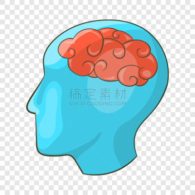 人脑,图标,动画片,时尚,商务,策略,网络空间,想法,思考