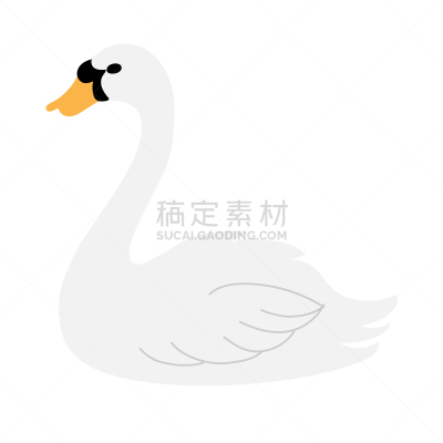 天鹅,鸟类,图像,图标,可爱的,模板,动物,品牌名称,湖,绘制