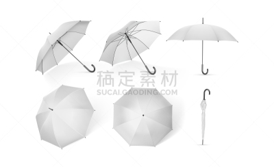 伞,白色,矢量,轻蔑的,白色背景,分离着色,背景分离,塑胶,模板,三维图形