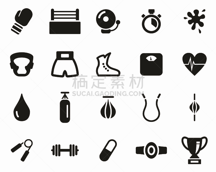运动,拳击,设备用品,计算机图标,黑白图片,巨大的,脉搏图,手套,比例,背景分离