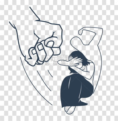 女人,人,生气,拳头,残酷的,剪影,拒绝,争论
