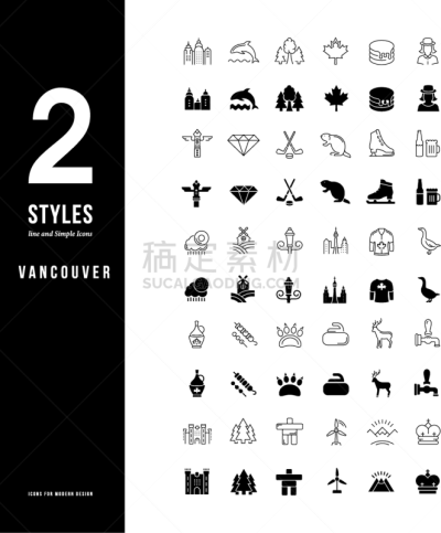 simple line icons vancouver