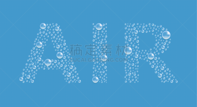 单词,三维图形,绘画插图,水下,文字,透明,水滴,泡泡,矢量,雨