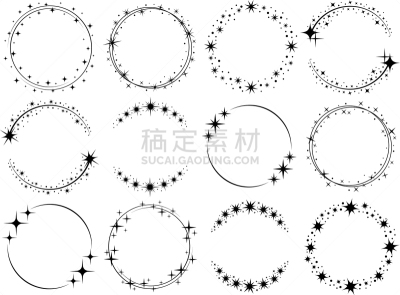 圆形,闪亮的,星尘,边框,星形,请柬,品牌名称,证章