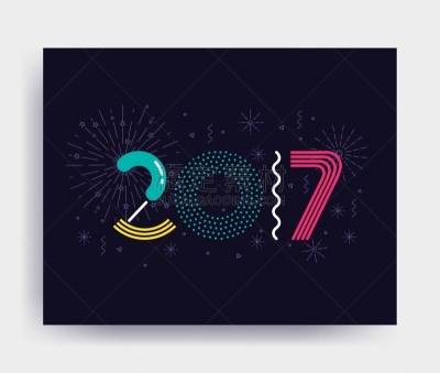 新年前夕,式样,几何形状,黑色,图像,矢量,彩色图片,Neopolitan獒,构图