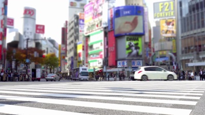 日本东京涉谷通道景观