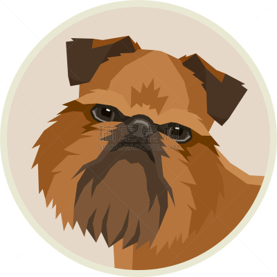 狗,Griffon Bruxellois,图标,头像,可爱的,农业,商务,纯种犬,哺乳纲,收集