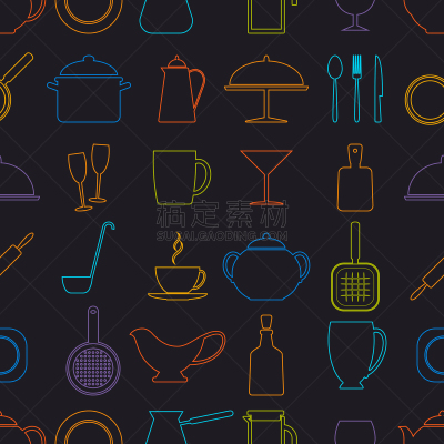 厨房器具,暗色,式样,图像,矢量,咖啡,餐馆,菜单,擀面杖,烹调