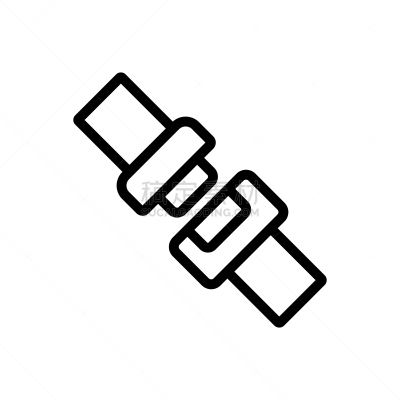 安全带,符号,矢量,绘画插图,图标,分离着色,轮廓线画,可爱的,轮廓,忠告